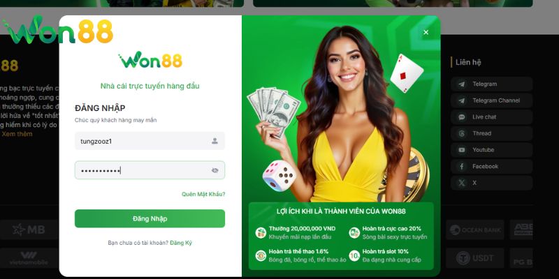 Hướng Dẫn Đăng Nhập Won88 Trong 3 Bước Đơn Giản