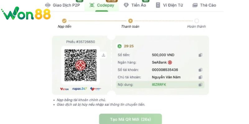 Tại Sao Cần Nạp Tiền Won88