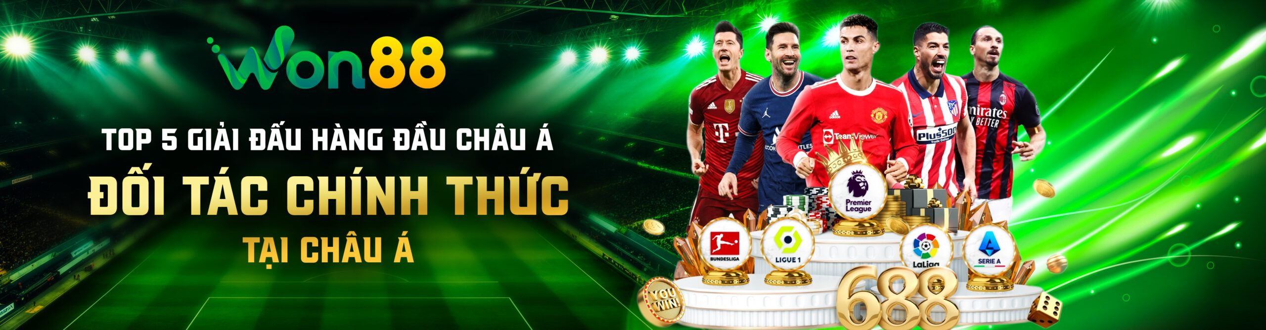 Top 5 giải đấu hàng đầu châu á - đối tác chính thức tại châu á